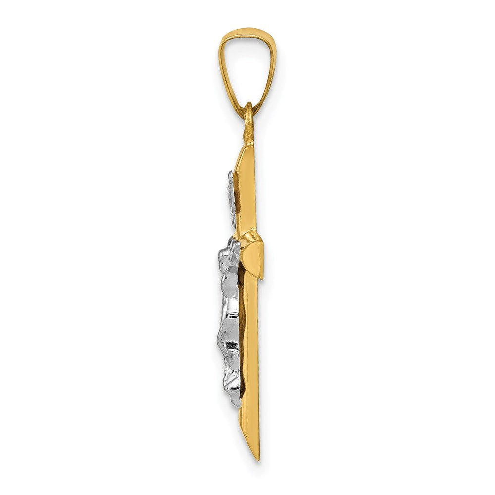 14k Two-tone 14k Two-tone INRI Hollow Crucifix Pendant