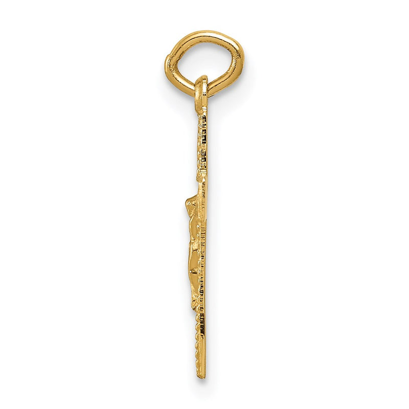 14k Yellow Gold 14k INRI Crucifix Charm