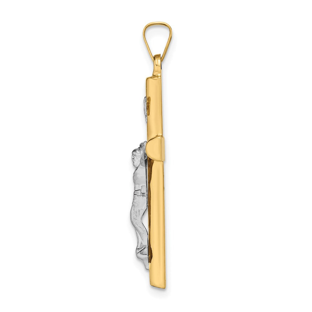 14k Two-tone 14k Two-tone INRI Hollow Crucifix Pendant