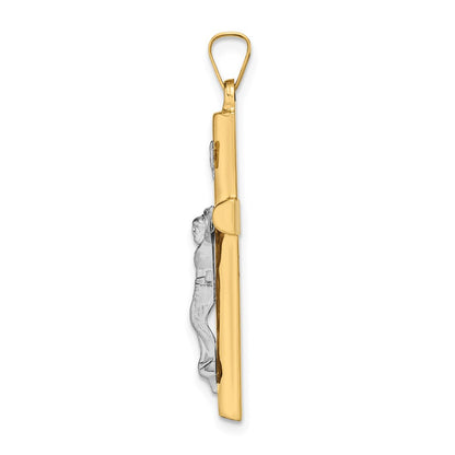 14k Two-tone 14k Two-tone INRI Hollow Crucifix Pendant