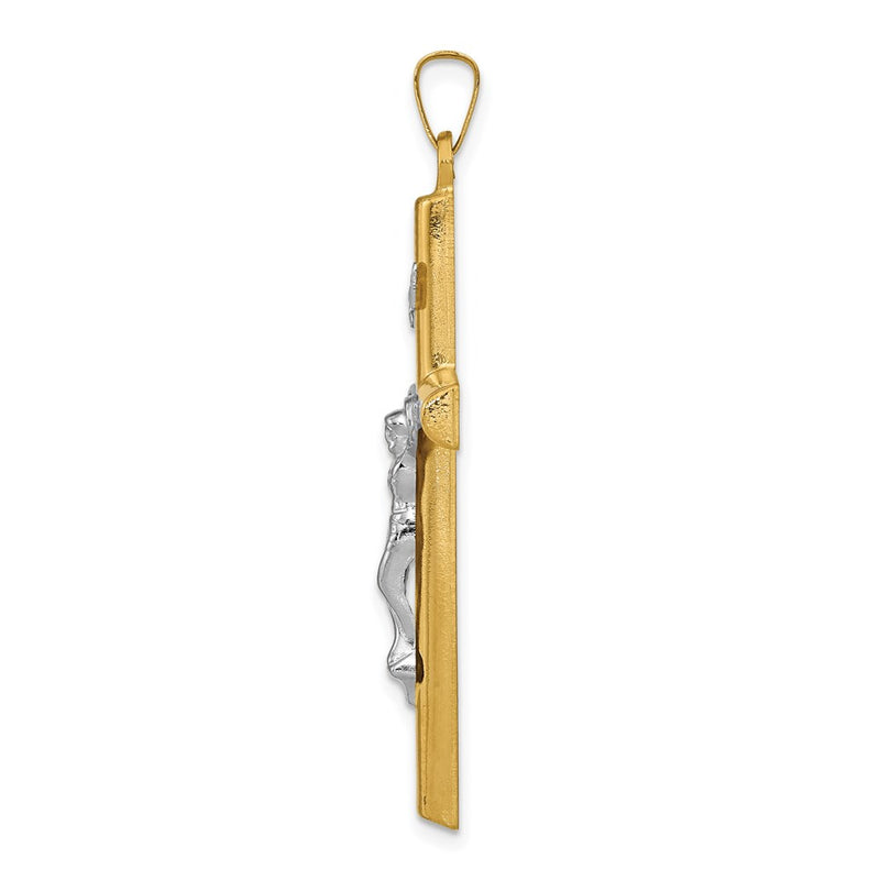 14k Two-tone 14k Two-tone INRI Hollow Crucifix Pendant
