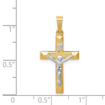 14k Two-tone 14k Two-tone INRI Hollow Crucifix Pendant