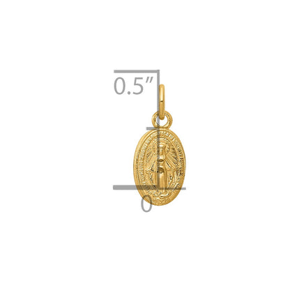 14k Yellow Gold 14k Miraculous Medal Charm