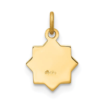 14k Yellow Gold 14k Blessed Mary Charm