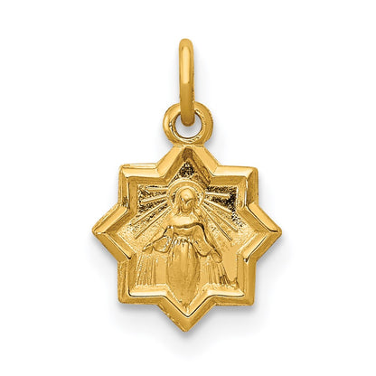 14k Yellow Gold 14k Blessed Mary Charm