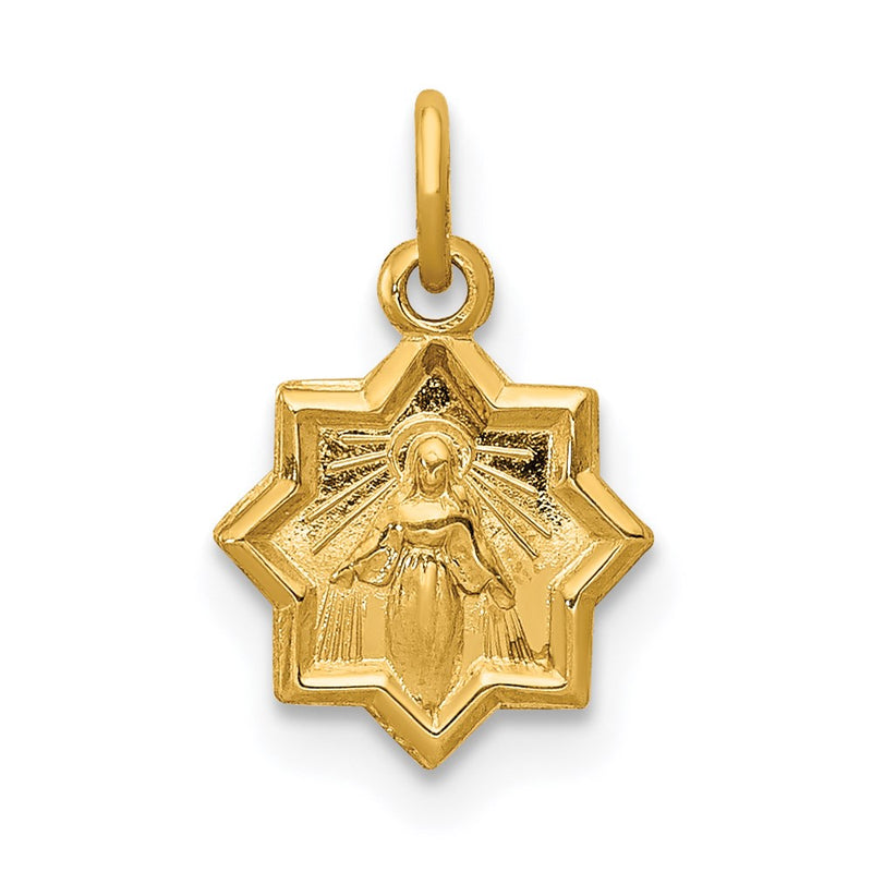 14k Yellow Gold 14k Blessed Mary Charm