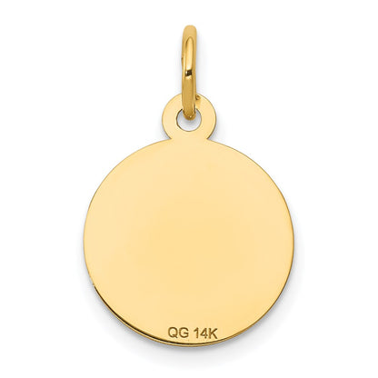 14k Yellow Gold 14k Holy Communion Disc Charm