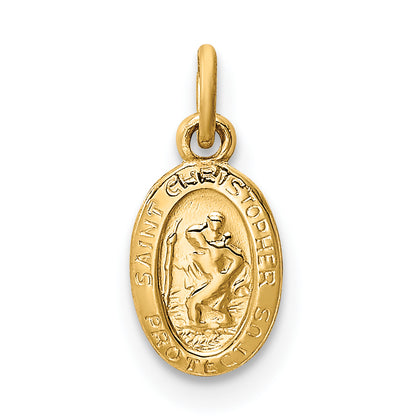 14k Yellow Gold 14k Saint Christopher Medal Charm