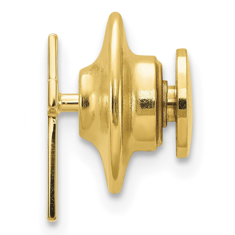 14K Yellow Gold Polished Cross Tie Tac