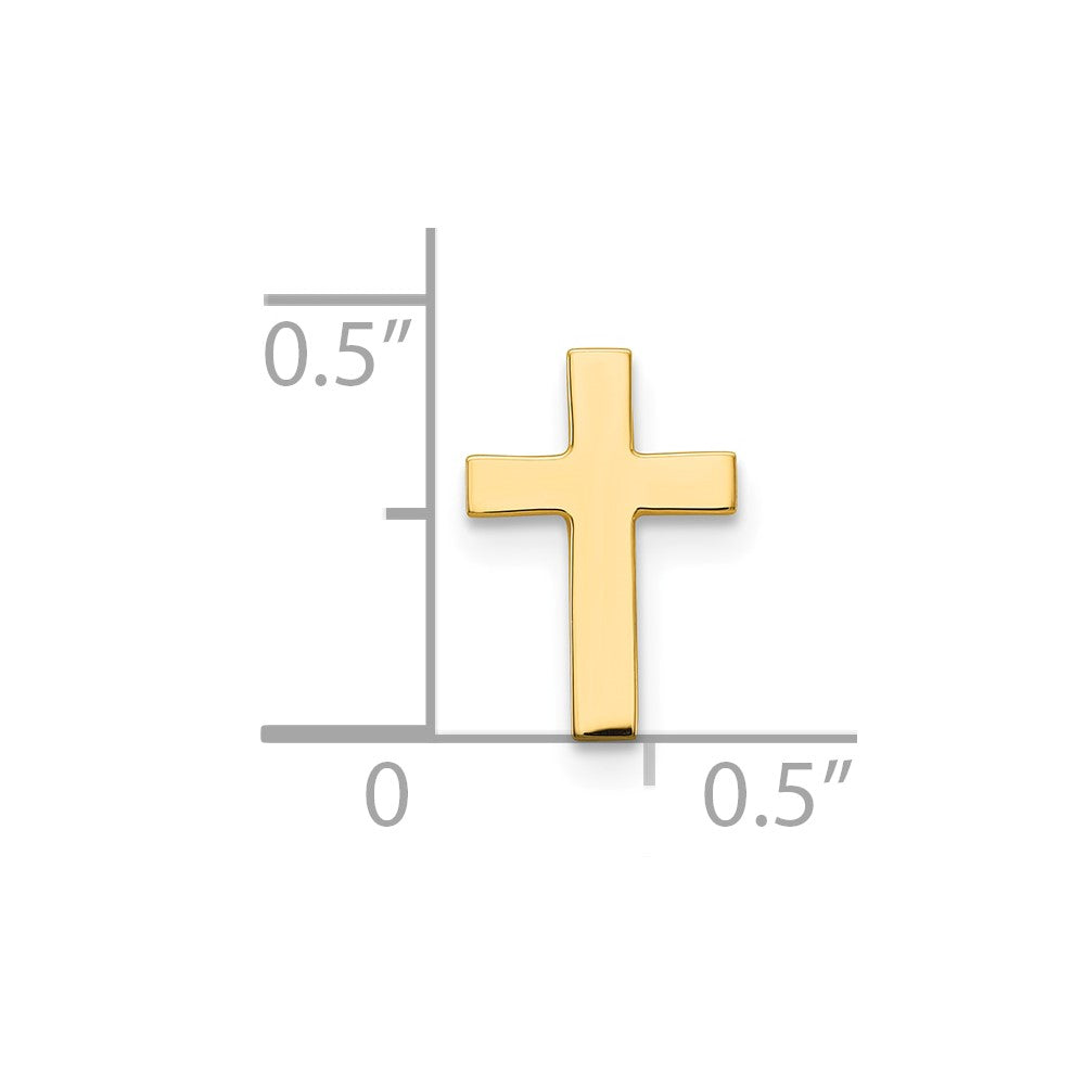 14K Yellow Gold Polished Cross Tie Tac
