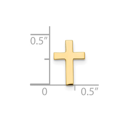 14K Yellow Gold Polished Cross Tie Tac