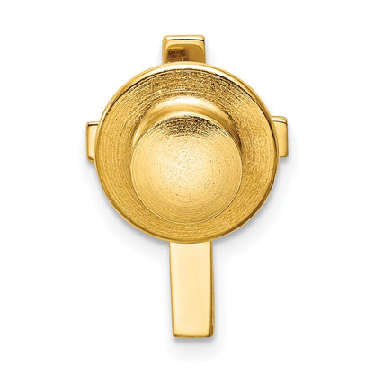 14K Yellow Gold Polished Cross Tie Tac