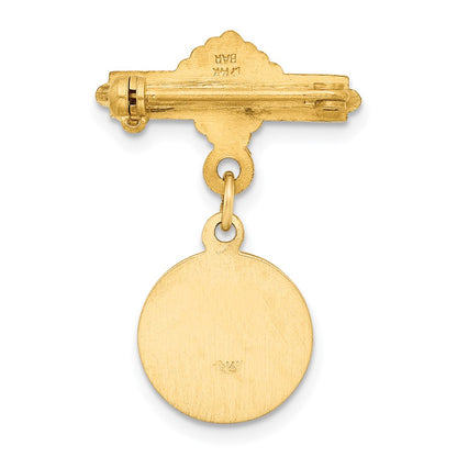 14K Yellow Gold Our Lady of Guadalupe Medal Pin