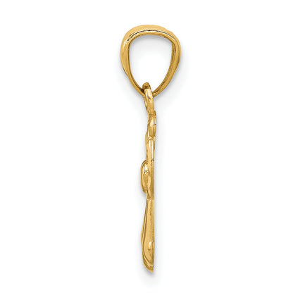 14k Yellow Gold 14k Polished Angel Pendant
