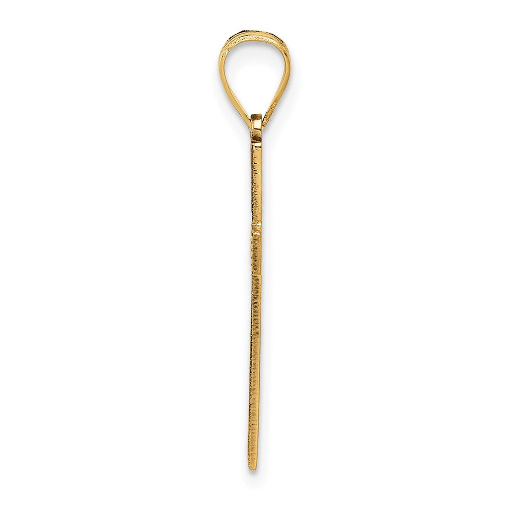 14k Yellow Gold 14K Laser Designed Cross