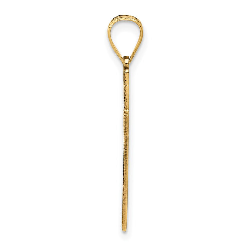 14k Yellow Gold 14K Laser Designed Cross