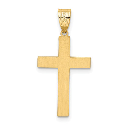 14k Yellow Gold 14K Laser Designed Cross
