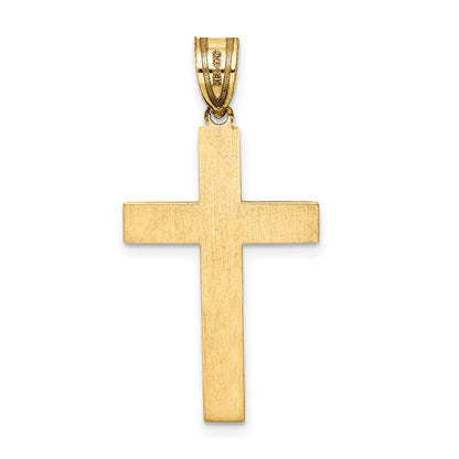 14k Yellow Gold 14K Laser Designed Cross