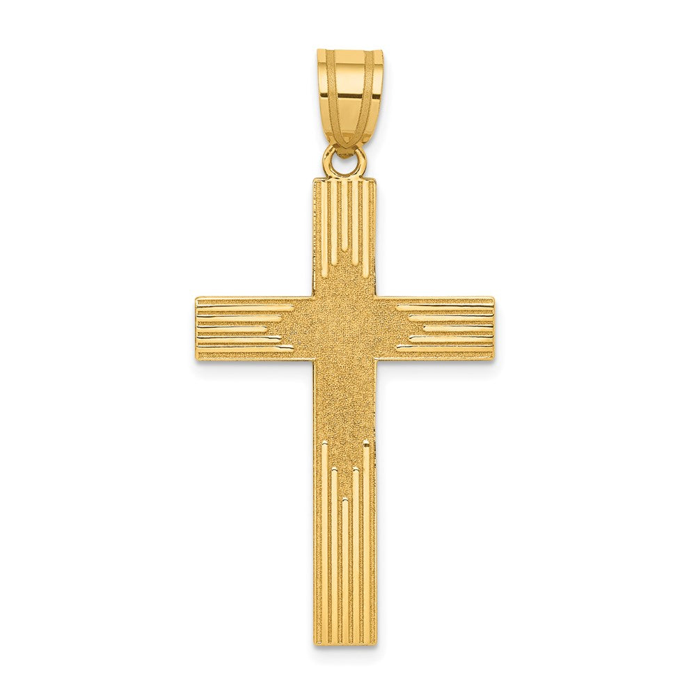 14k Yellow Gold 14K Laser Designed Cross