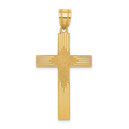 14k Yellow Gold 14K Laser Designed Cross