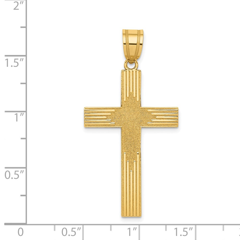 14k Yellow Gold 14K Laser Designed Cross