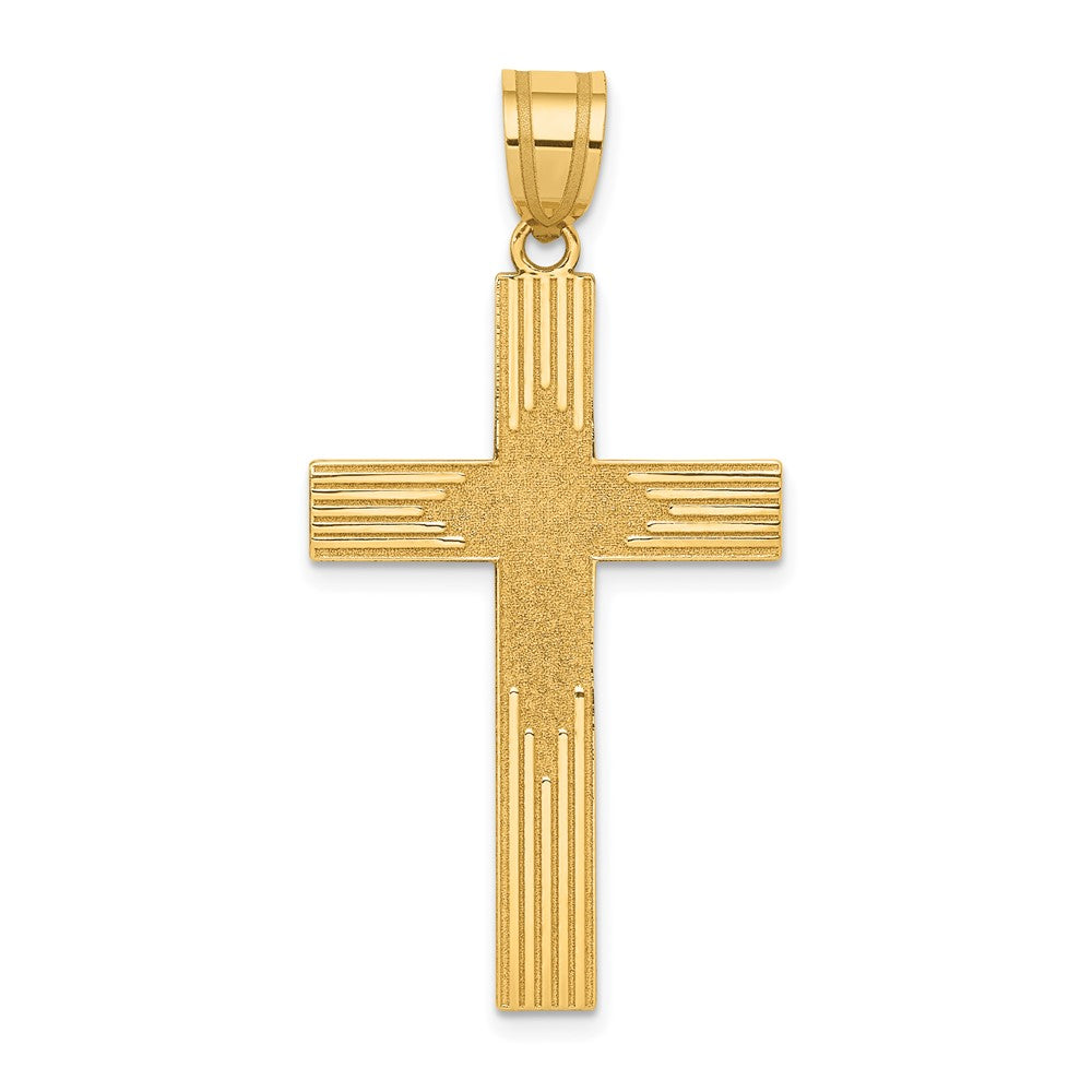 14k Yellow Gold 14K Laser Designed Cross