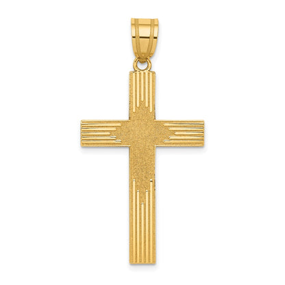 14k Yellow Gold 14K Laser Designed Cross