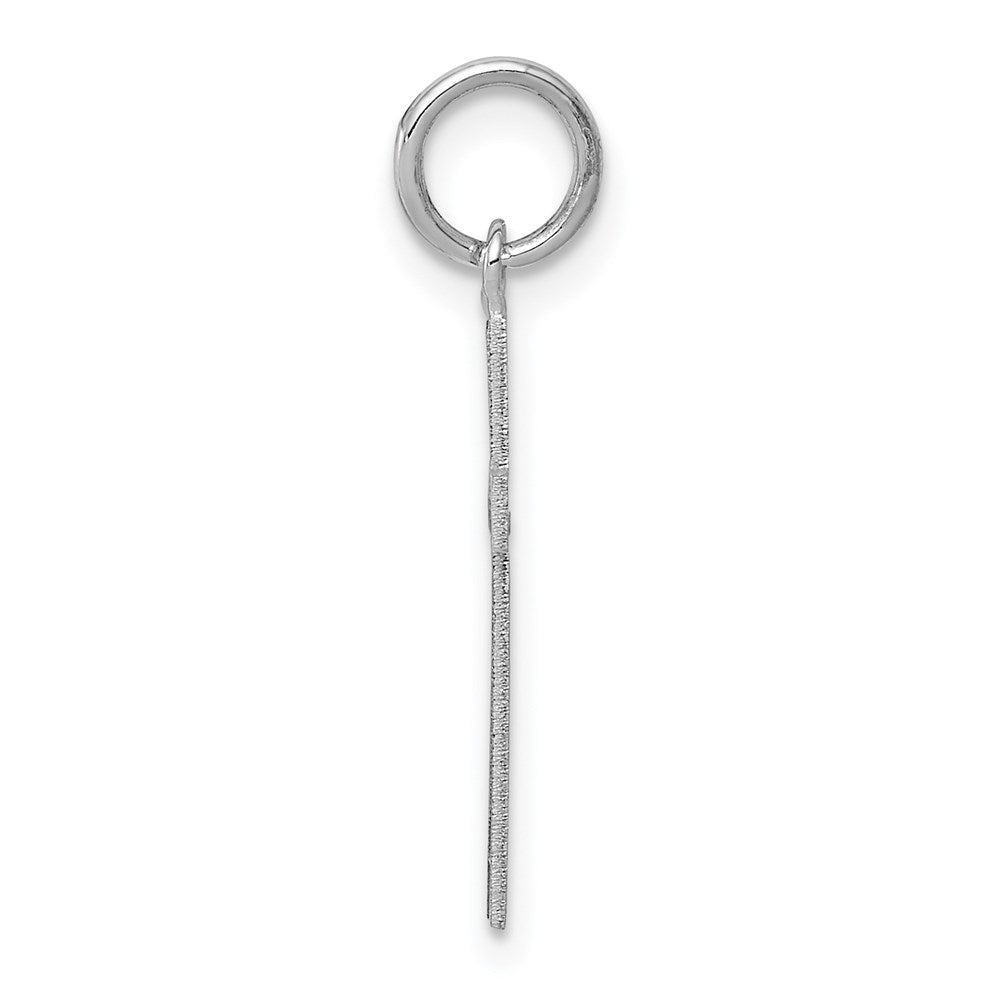 14k White Gold 14K White Gold Laser Designed Cross Charm