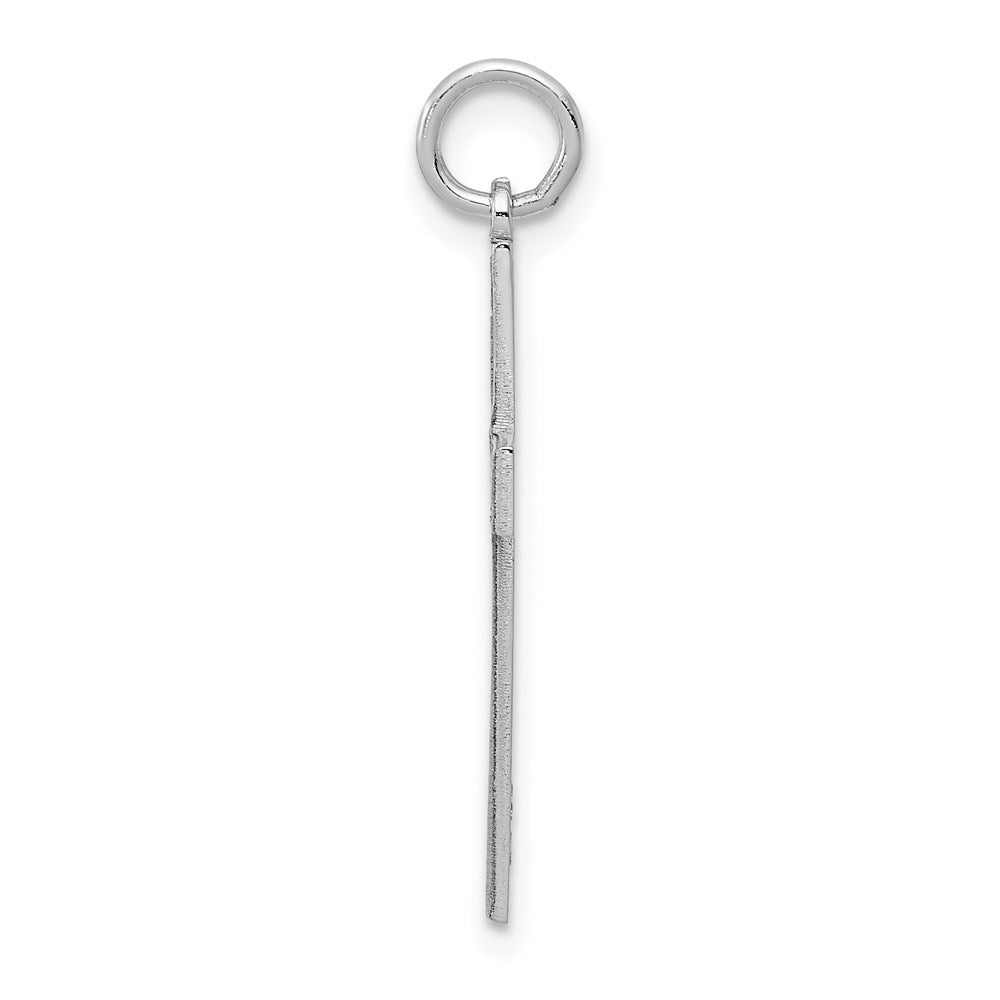 14k White Gold 14K White Gold Laser Designed Cross Pendant