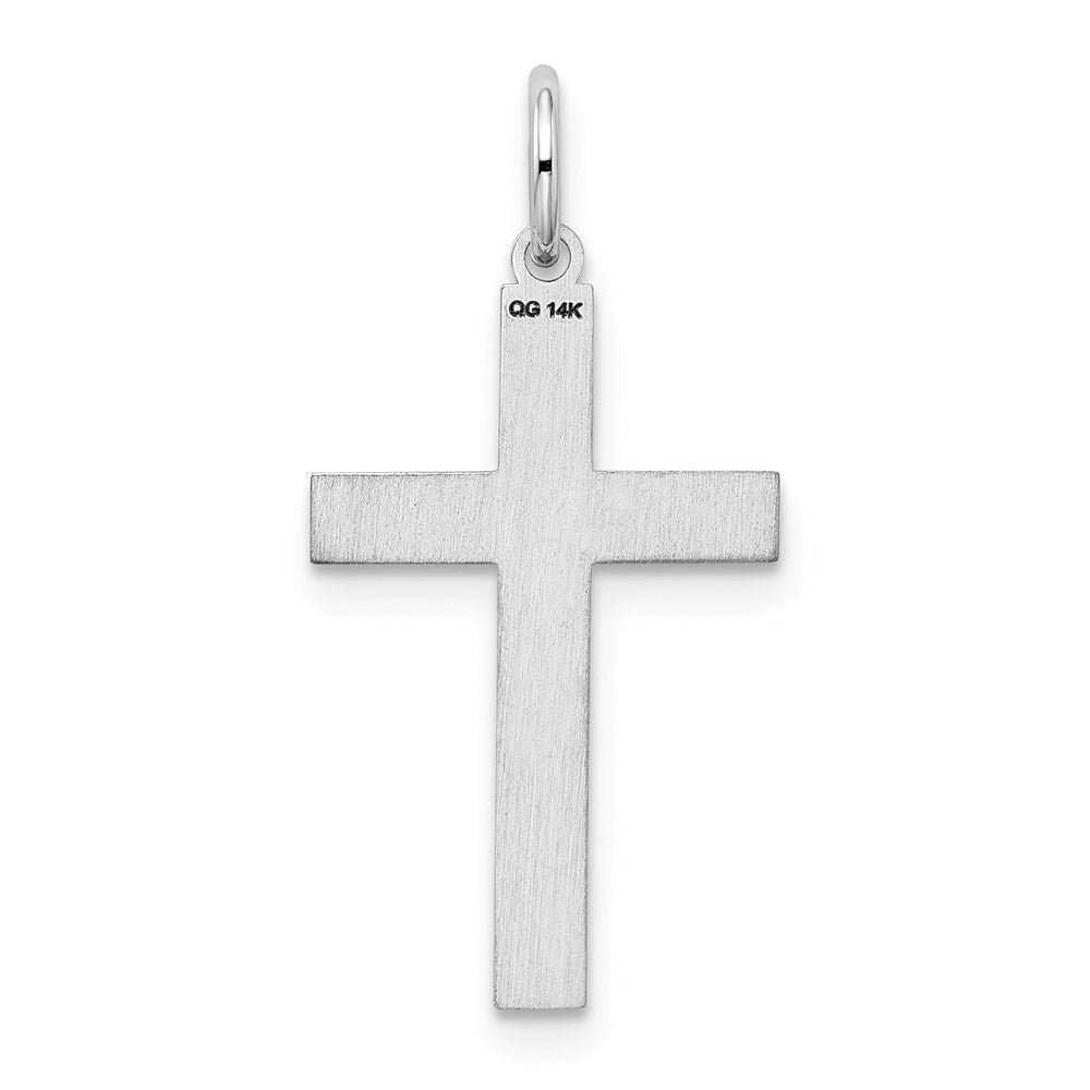 14k White Gold 14K White Gold Laser Designed Cross Pendant
