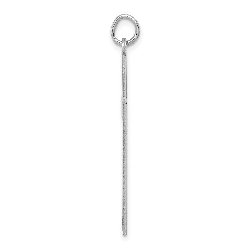 14k White Gold 14K White Gold Laser Designed Cross Pendant