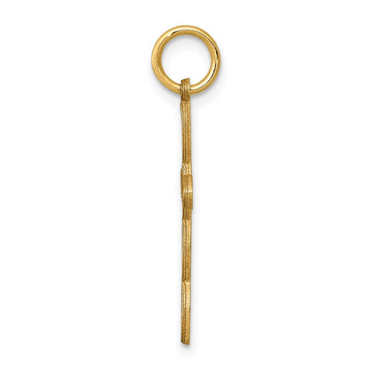 14k Yellow Gold 14K Loop w/Center Heart Cross Pendant
