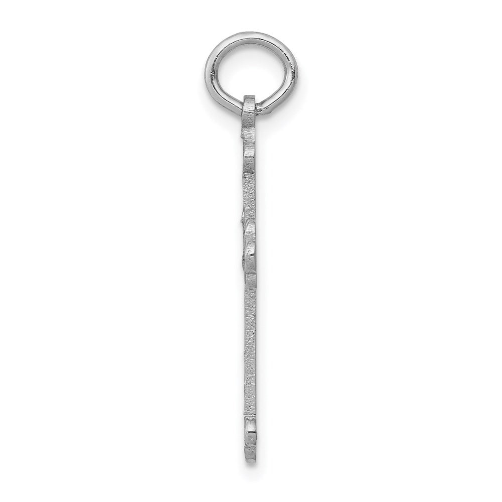 14k White Gold 14K White Gold Laser Designed Cross Pendant