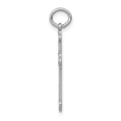14k White Gold 14K White Gold Laser Designed Cross Pendant