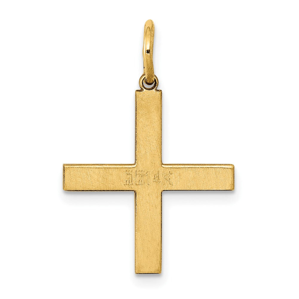 14k Yellow Gold 14K Laser Designed Greek Cross Charm