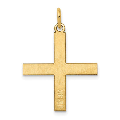 14k Yellow Gold 14K Laser Designed Greek Cross Pendant