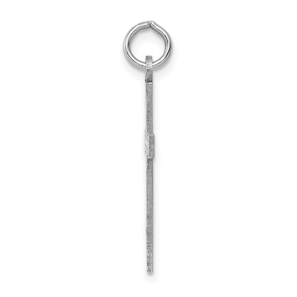 14k White Gold 14K White Gold Laser Designed Cross Pendant