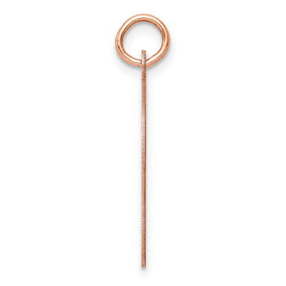 14k Rose Gold 14k Rose Plain Medium.018 Gauge Facing Left Engraveable Girl Head Charm