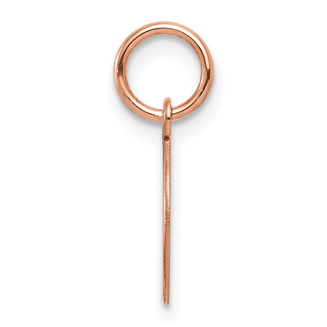 14k Rose Gold Plain Circular Engraveable Disc Charm