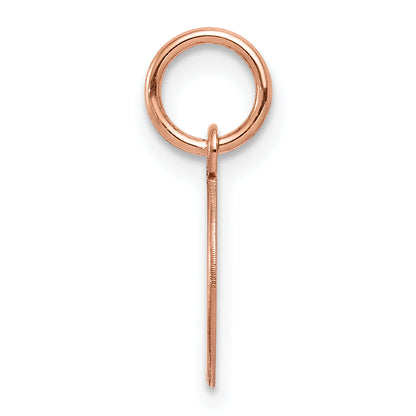 14k Rose Gold Plain Circular Engraveable Disc Charm