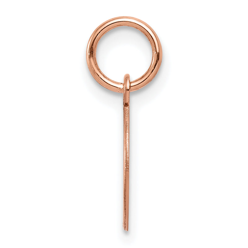 14k Rose Gold Plain Circular Engraveable Disc Charm