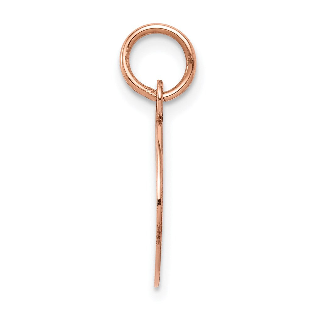 14k Rose Gold Plain Circular Engraveable Disc Charm