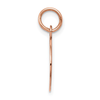 14k Rose Gold Plain Circular Engraveable Disc Charm