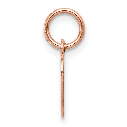 14k Rose Gold 14k Rose Gold Plain .018 Gauge Engraveable Heart Disc Charm