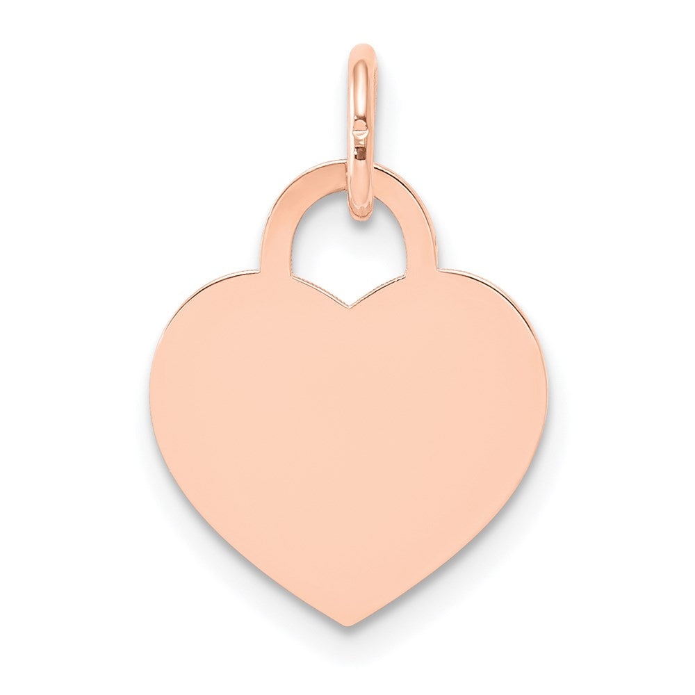 14k Rose Gold 14k Rose Gold Medium Engraveable Heart Charm