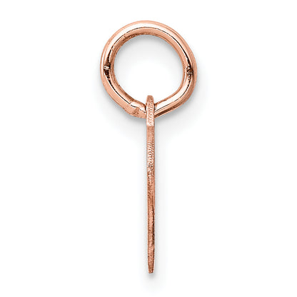 14k Rose Gold Heart Disc Charm
