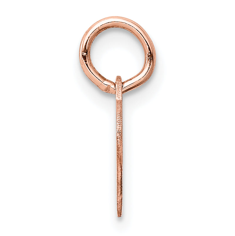 14k Rose Gold Heart Disc Charm