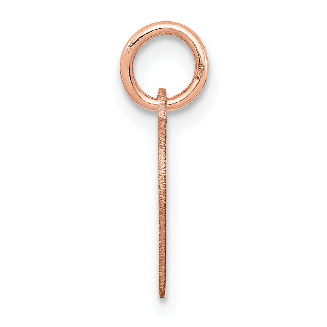 14k Rose Gold Heart Disc Charm