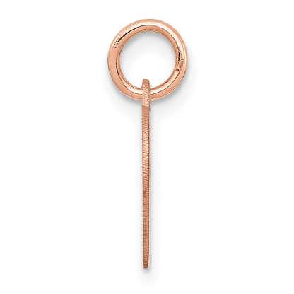 14k Rose Gold Heart Disc Charm