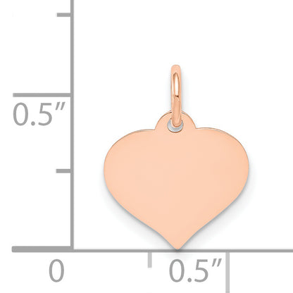 14k Rose Gold 14k Rose Gold Heart Disc Charm